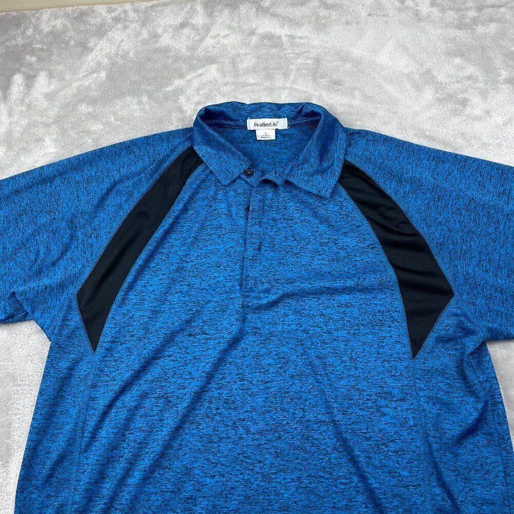 FeatherLite Active Wear Short Sleeve Polo Men's Size Large - Picture 2 of 8